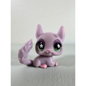 Littlest Pet Shop LPS 2007 CHINCHILLA #630 Purple Flower Green Eyes